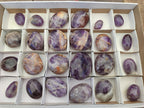 Polished Chevron Amethyst Galets x 24 From Madagascar - Toprock Gemstones and Minerals 