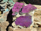 Polished One Side Metallic Purpurite Specimens x 3 From Erongo Namibia - Toprock Gemstones and Minerals 