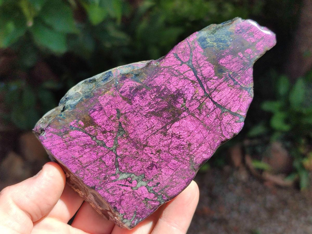 Polished One Side Metallic Purpurite Specimens x 3 From Erongo Namibia - Toprock Gemstones and Minerals 