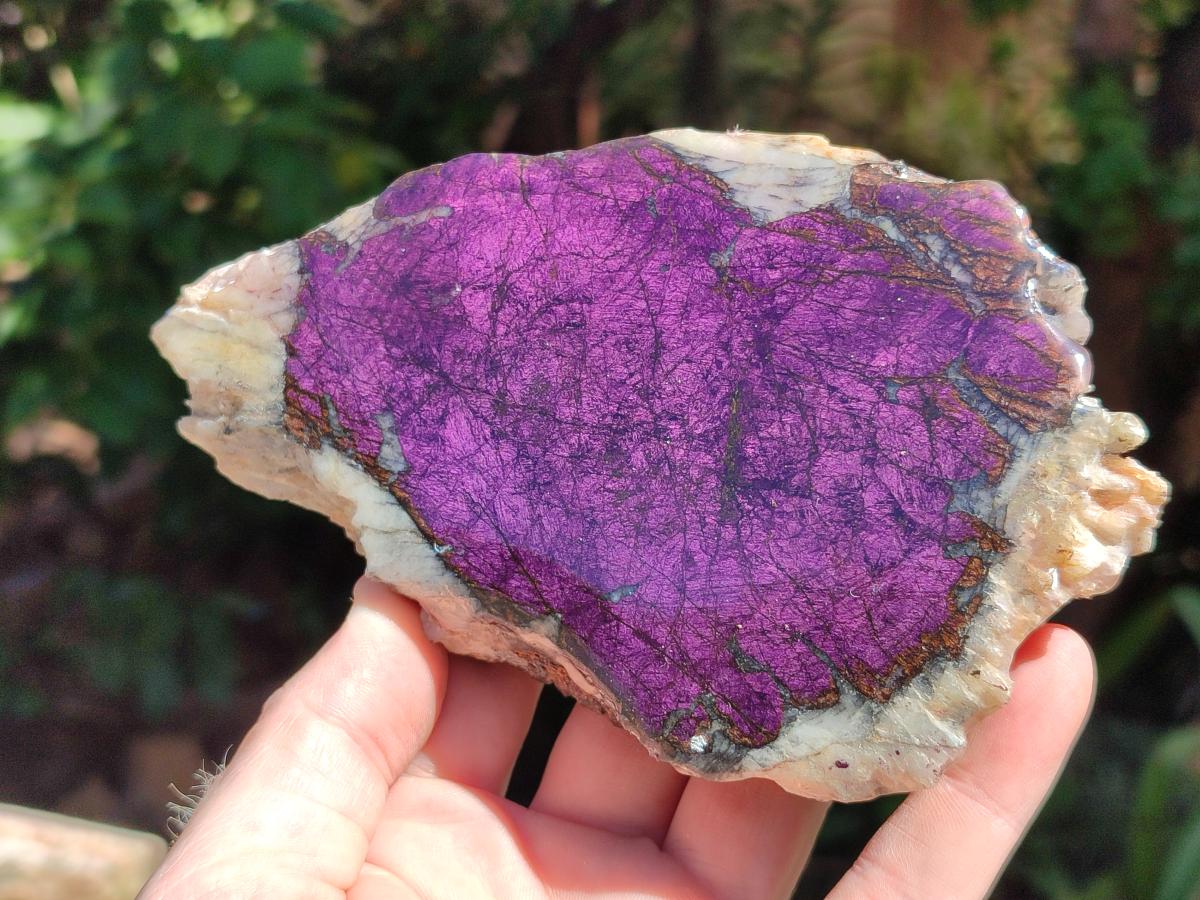 Polished One Side Metallic Purpurite Specimens x 3 From Erongo Namibia - Toprock Gemstones and Minerals 