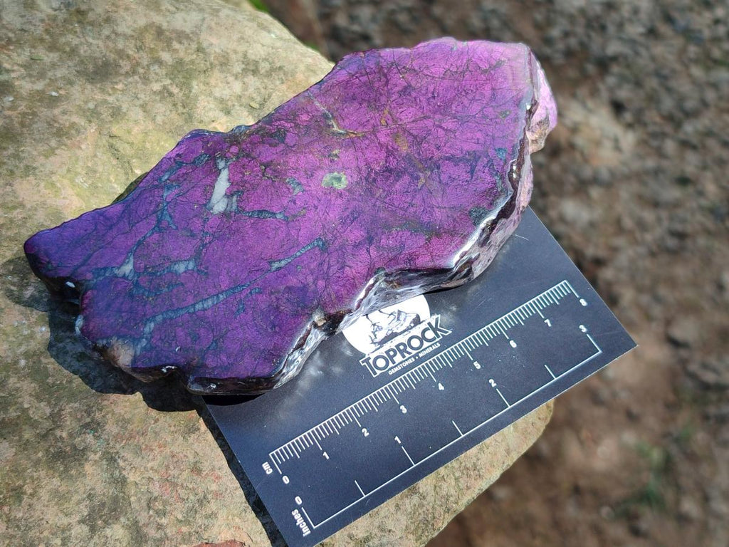 Polished One Side Metallic Purpurite Specimens x 3 From Erongo Namibia - Toprock Gemstones and Minerals 