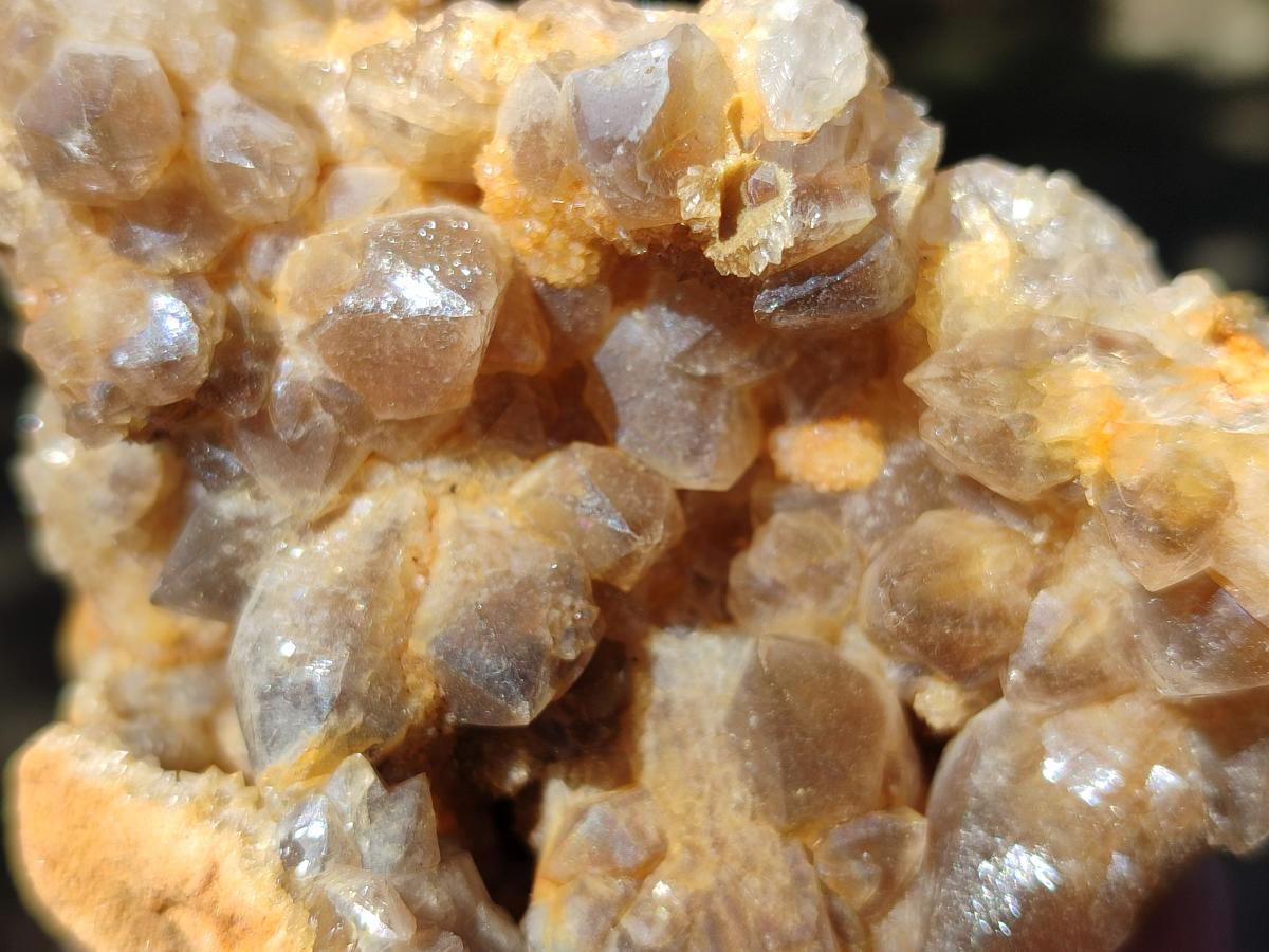 Natural Golden Limonite Quartz Clusters x 6 From Solwezi Zambia - Toprock Gemstones and Minerals 