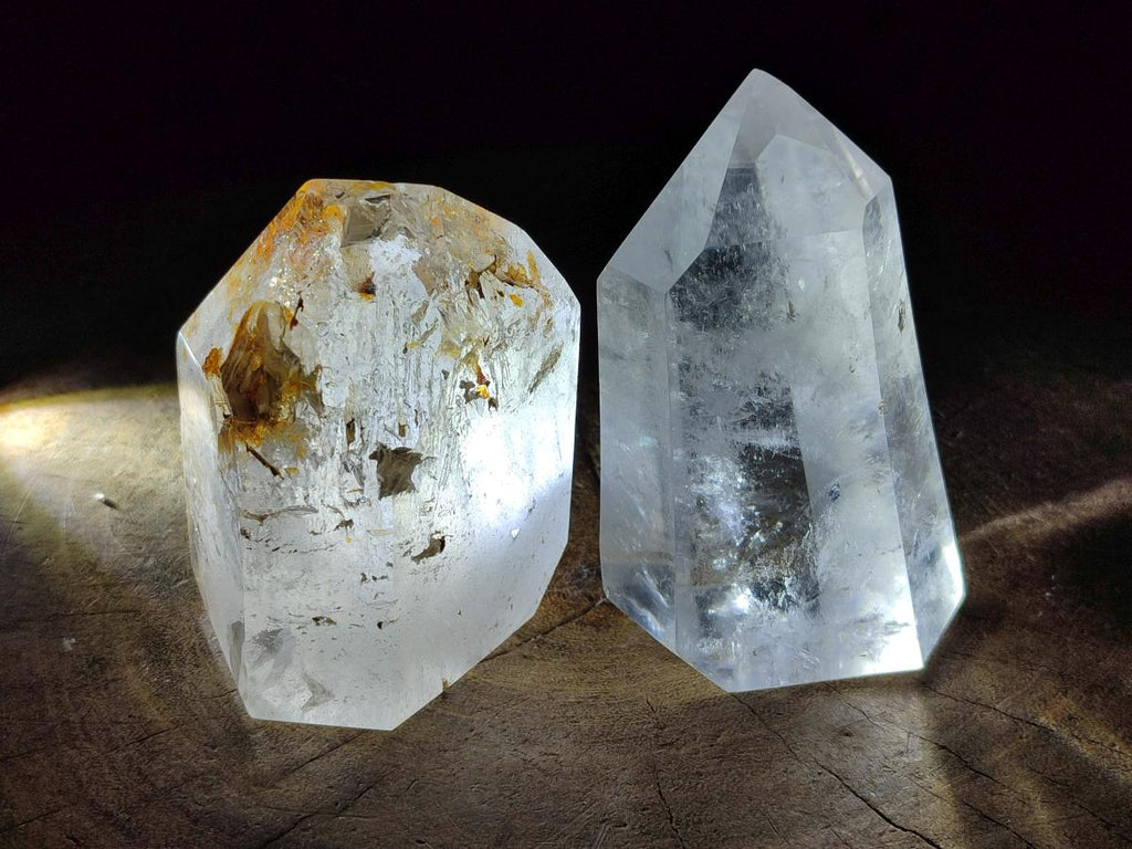 Polished Clear Quartz Crystals x 2 From Madagascar - Toprock Gemstones and Minerals 