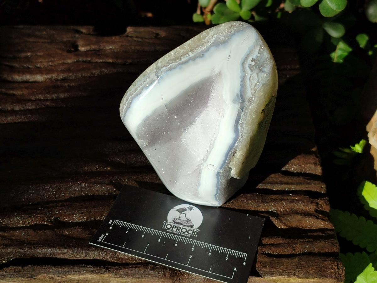Polished Blue Lace Agate Standing Free Forms and Free Forms  x 4 From Nsanje, Malawi - Toprock Gemstones and Minerals 