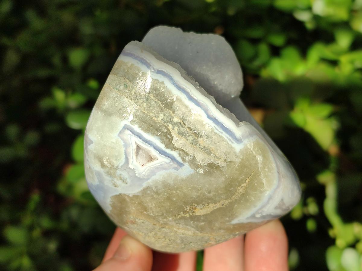Polished Blue Lace Agate Standing Free Forms and Free Forms  x 4 From Nsanje, Malawi - Toprock Gemstones and Minerals 