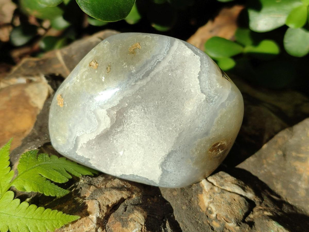 Polished Blue Lace Agate Standing Free Forms and Free Forms  x 4 From Nsanje, Malawi - Toprock Gemstones and Minerals 