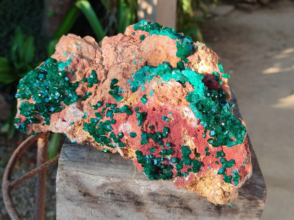 Natural Large Dioptase on Dolomite Specimen x 1 From Likasi, Congo - Toprock Gemstones and Minerals 