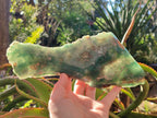 Polished On One Side Mtorolite Chrysoprase Plates x 2 From Mutorashanga, Zimbabwe - Toprock Gemstones and Minerals 