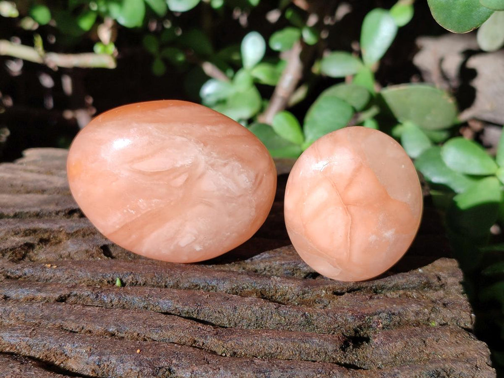 Polished Orange Twist Calcite Galets x 25 From Maevantanana, Madagascar - Toprock Gemstones and Minerals 