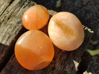 Polished Orange Twist Calcite Galets x 25 From Maevantanana, Madagascar - Toprock Gemstones and Minerals 