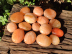 Polished Orange Twist Calcite Galets x 25 From Maevantanana, Madagascar - Toprock Gemstones and Minerals 