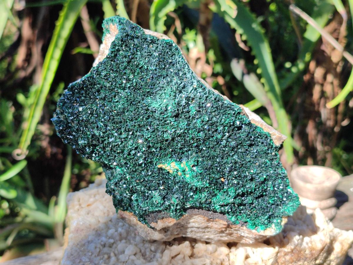 Natural Crystalline Malachite Specimens x 2 From Tenke Fungurume, Congo - Toprock Gemstones and Minerals 