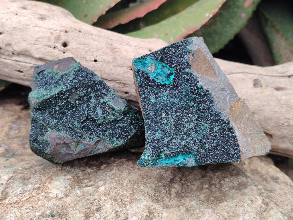 Natural Libethenite Crystals on Dolomite Matrix Specimens x 5 From Shituru, Congo - Toprock Gemstones and Minerals 