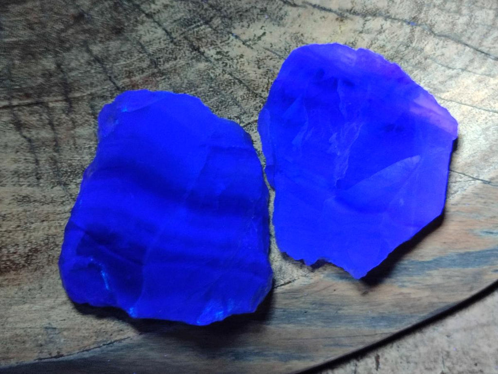 Polished On One Side Watermelon Fluorite Specimens x 6 From Uis, Namibia - Toprock Gemstones and Minerals 