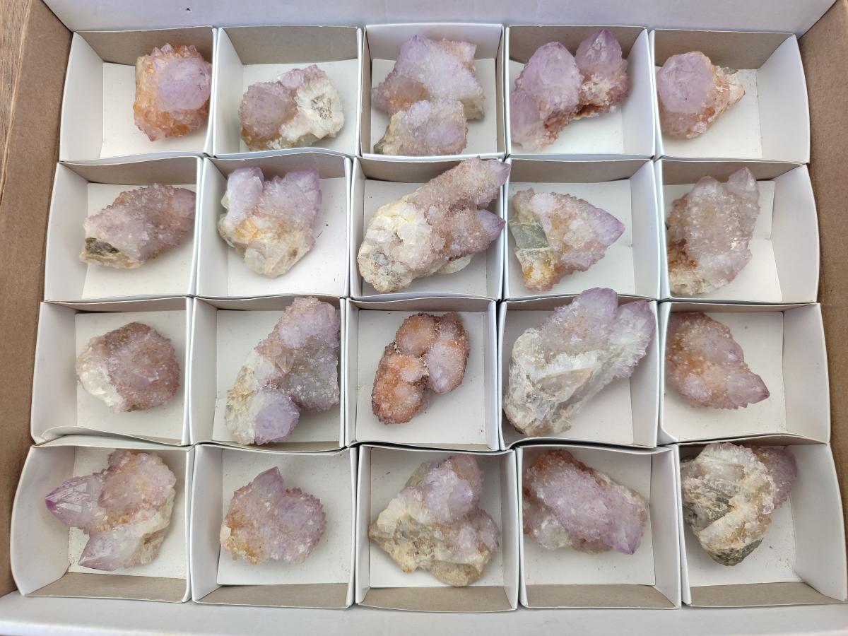 Natural Amethyst Spirit Crystals and Clusters x 20 From Boekenhouthoek, South Africa - Toprock Gemstones and Minerals 