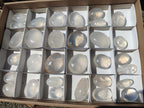 Polished Girasol Pearl Quartz Palm Stones x 31 From Ambatondrazaka, Madagascar - Toprock Gemstones and Minerals 