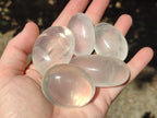 Polished Girasol Pearl Quartz Palm Stones x 31 From Ambatondrazaka, Madagascar - Toprock Gemstones and Minerals 