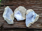 Natural Blue Lace Agate Geode Specimens x 12 From Nsanje, Malawi - Toprock Gemstones and Minerals 