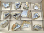 Natural Blue Lace Agate Geode Specimens x 12 From Nsanje, Malawi - Toprock Gemstones and Minerals 