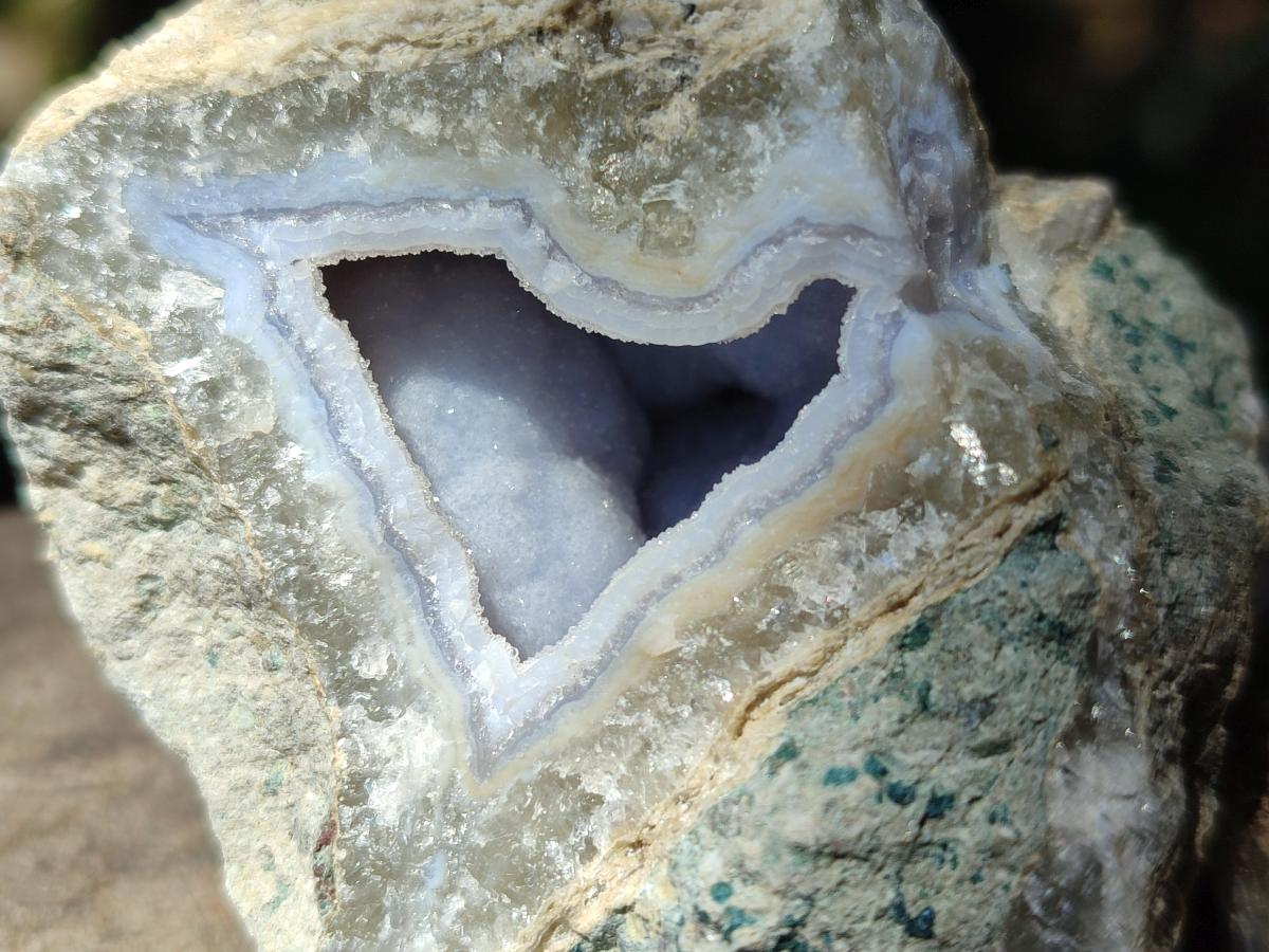 Natural Blue Lace Agate Geode Specimens x 12 From Nsanje, Malawi - Toprock Gemstones and Minerals 