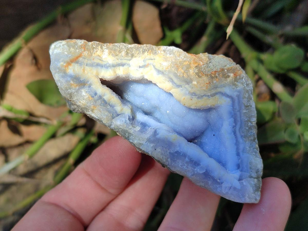 Natural Blue Lace Agate Geode Specimens x 12 From Nsanje, Malawi - Toprock Gemstones and Minerals 
