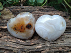 Polished Banded Agate Hearts x 3 From Madagascar - Toprock Gemstones and Minerals 
