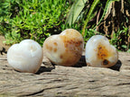 Polished Banded Agate Hearts x 3 From Madagascar - Toprock Gemstones and Minerals 