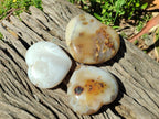 Polished Banded Agate Hearts x 3 From Madagascar - Toprock Gemstones and Minerals 