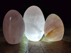 Polished Gemmy Rose Quartz Standing Free Forms x 6 From Madagascar - Toprock Gemstones and Minerals 