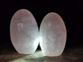 Polished Gemmy Rose Quartz Standing Free Forms x 6 From Madagascar - Toprock Gemstones and Minerals 