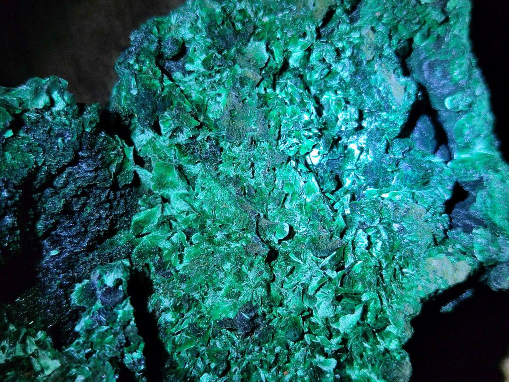 Natural Silky Malachite Specimens x 2 From Kasompe, Congo - Toprock Gemstones and Minerals 