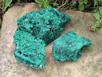 Natural Silky Malachite Specimens x 2 From Kasompe, Congo - Toprock Gemstones and Minerals 