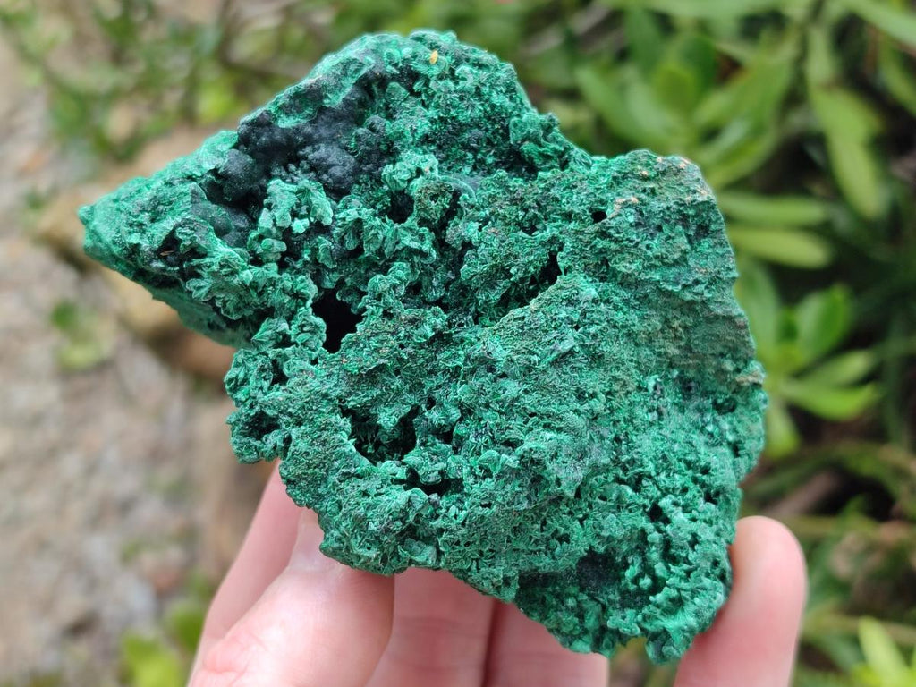 Natural Silky Malachite Specimens x 2 From Kasompe, Congo - Toprock Gemstones and Minerals 