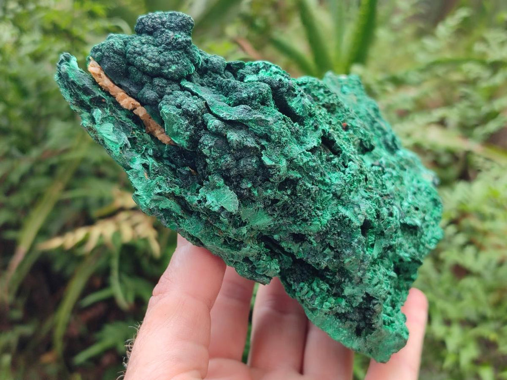 Natural Silky Malachite Specimens x 2 From Kasompe, Congo - Toprock Gemstones and Minerals 