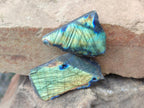 Polished One Side Labradorite Display Pieces x 35 From Madagascar - Toprock Gemstones and Minerals 