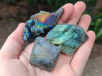 Polished One Side Labradorite Display Pieces x 35 From Madagascar - Toprock Gemstones and Minerals 