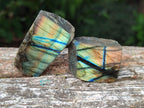 Polished One Side Labradorite Display Pieces x 35 From Madagascar - Toprock Gemstones and Minerals 