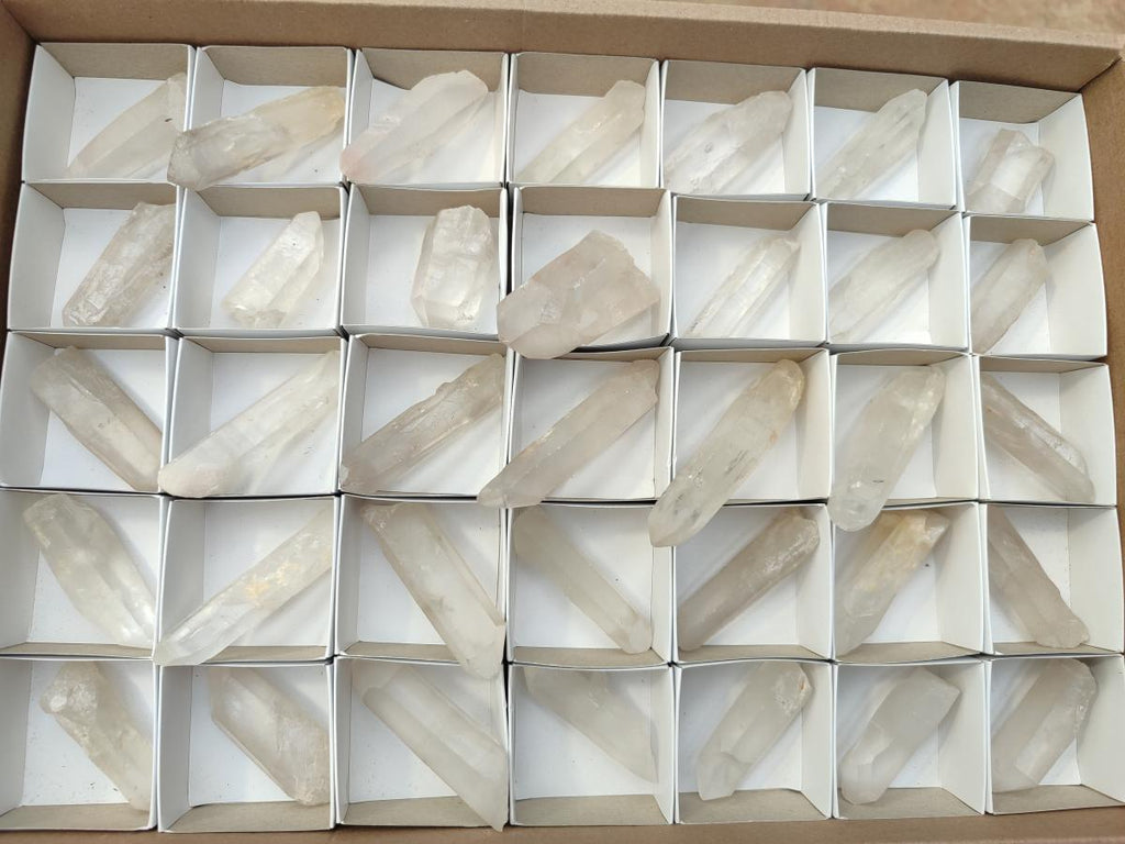 Natural Clear Quartz Crystals x 35 From Madagascar - Toprock Gemstones and Minerals 