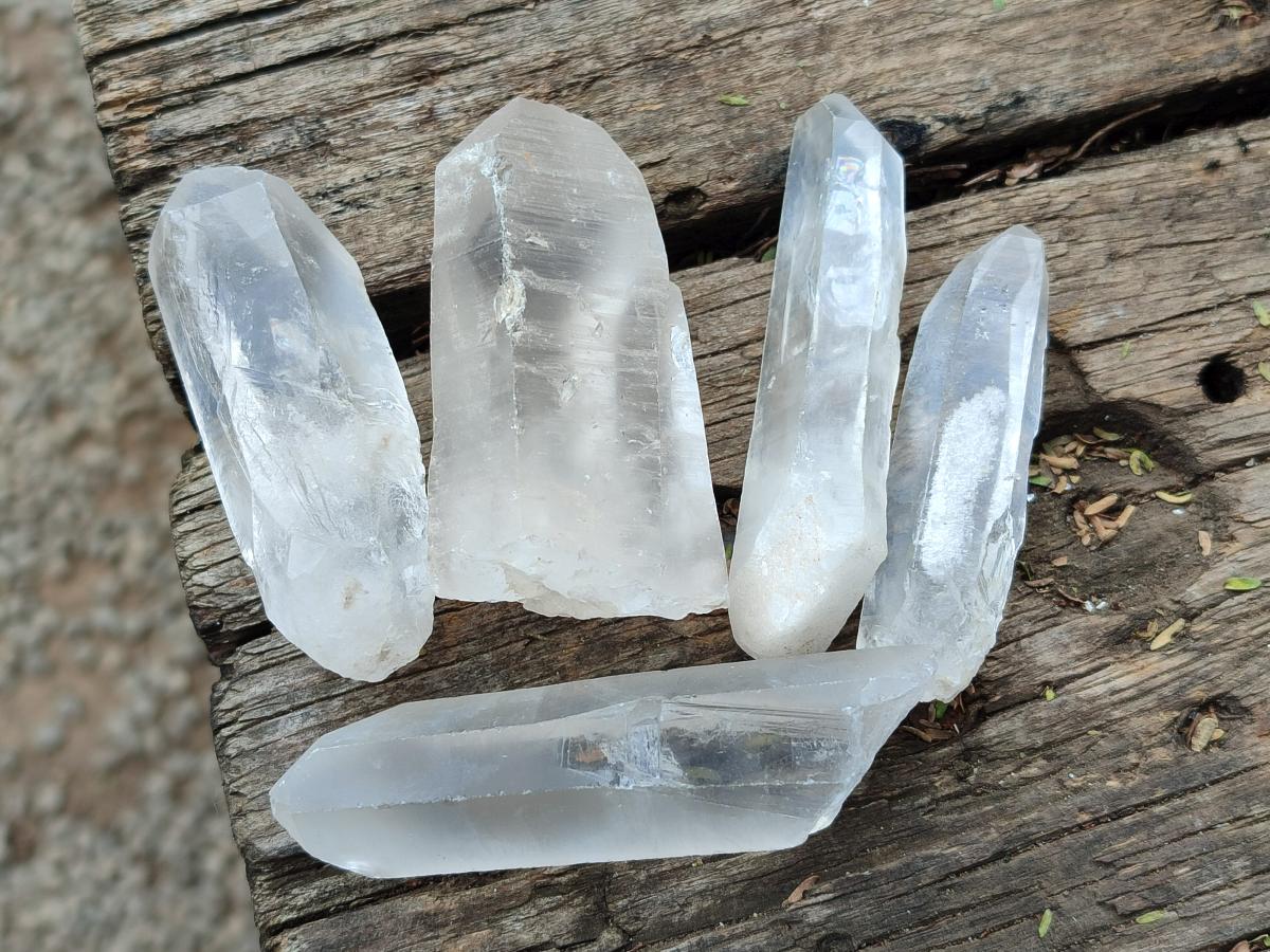 Natural Clear Quartz Crystals x 35 From Madagascar - Toprock Gemstones and Minerals 