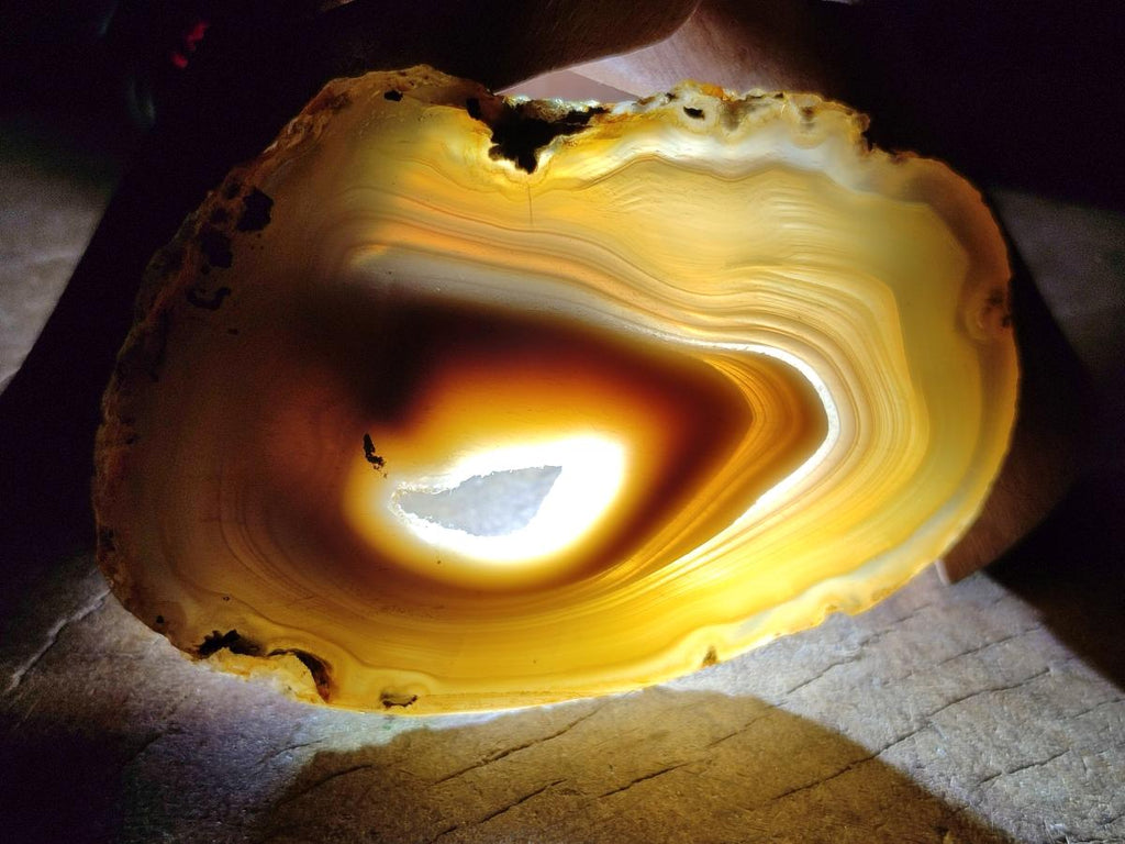 Polished Banded Agate Slices x 12 From Madagascar - Toprock Gemstones and Minerals 