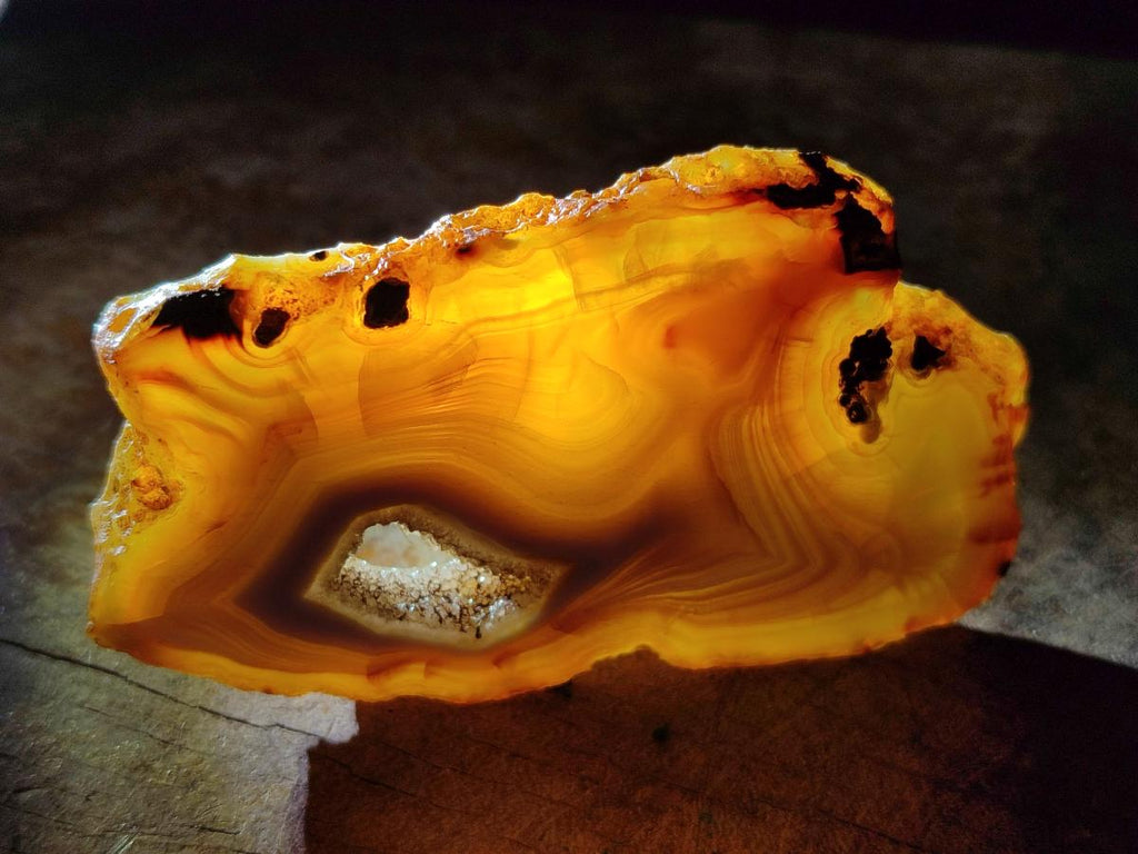 Polished Banded Agate Slices x 12 From Madagascar - Toprock Gemstones and Minerals 