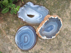 Polished Banded Agate Slices x 12 From Madagascar - Toprock Gemstones and Minerals 