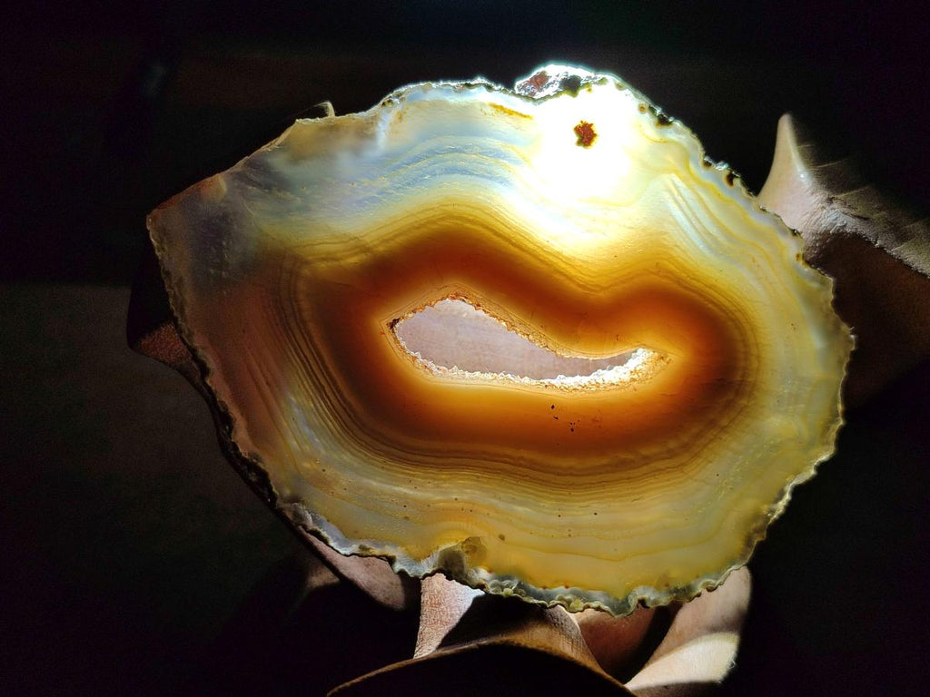 Polished Banded Agate Slices x 12 From Madagascar - Toprock Gemstones and Minerals 