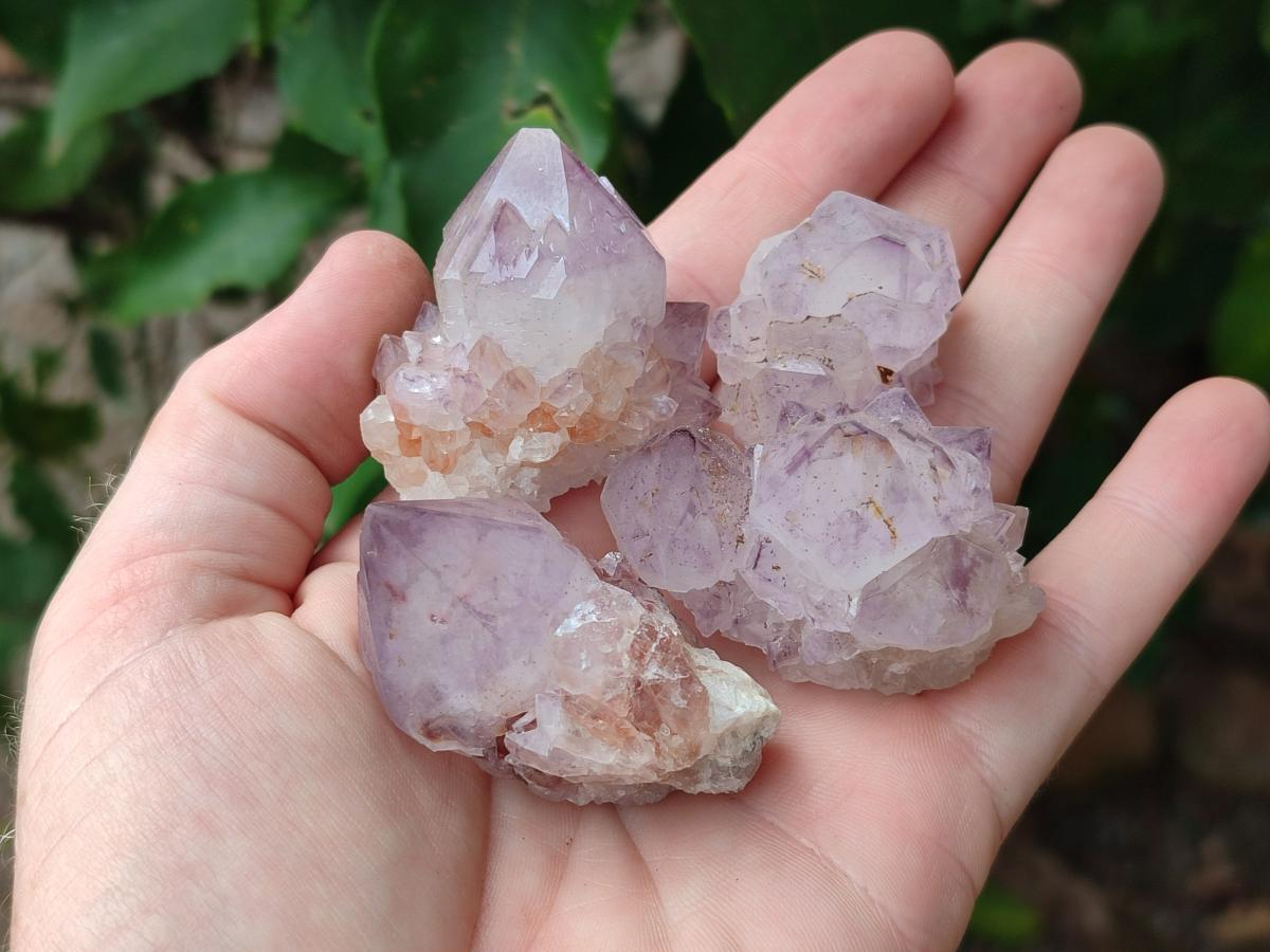 Natural Sunburst Amethyst Spirit Quartz Crystals x 35 From South Africa - Toprock Gemstones and Minerals 