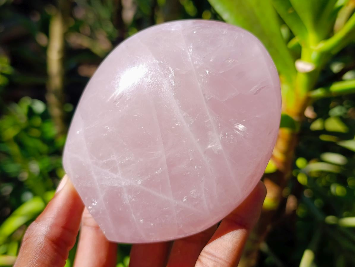 Polished Gemmy Rose Quartz Standing Free Forms x 2 From Madagascar - Toprock Gemstones and Minerals 