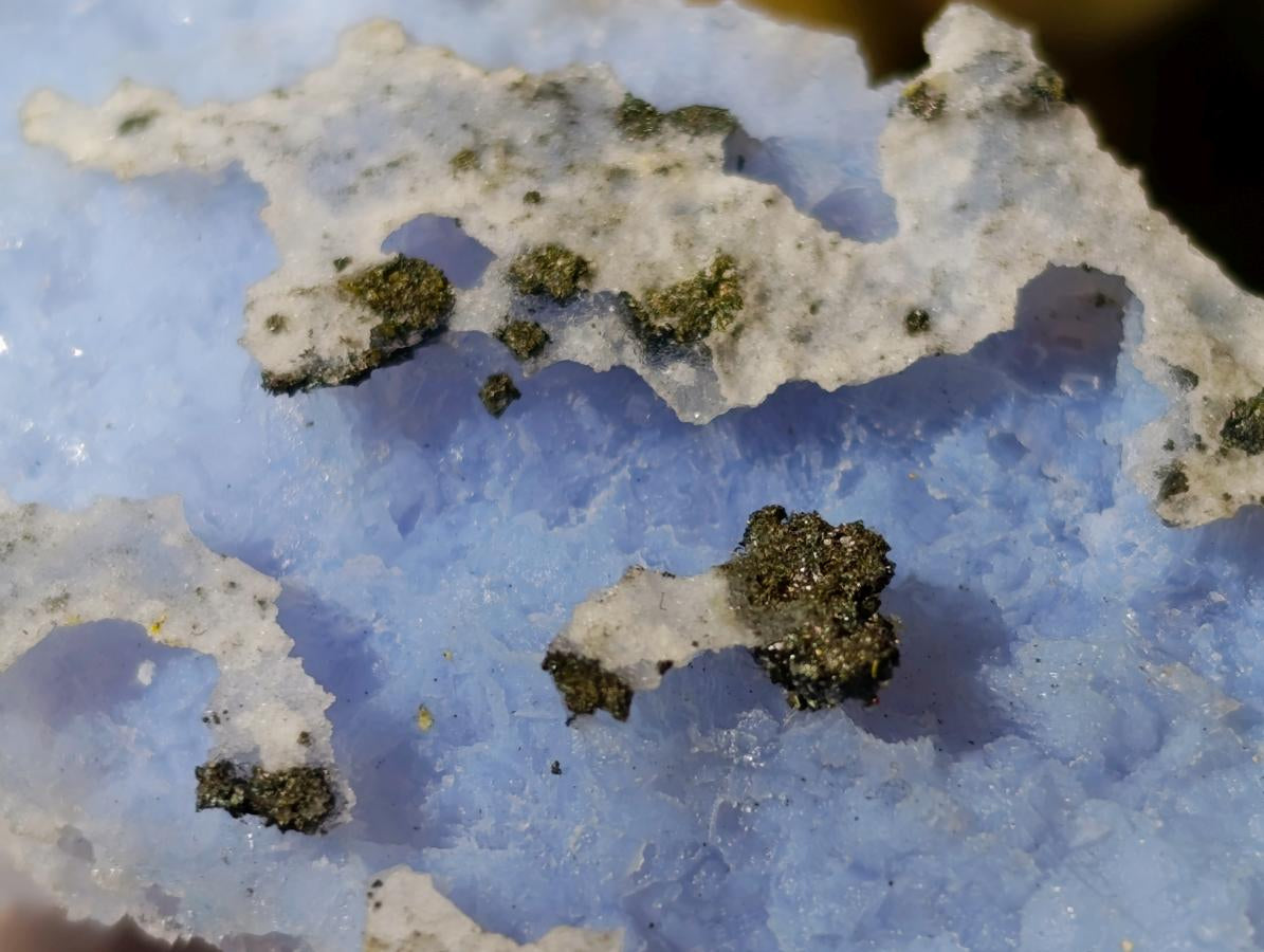 Natural Etched Blue Chalcedony Geodes x 6 From Nsanje, Malawi - Toprock Gemstones and Minerals 