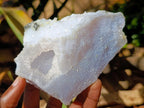 Natural Etched Blue Chalcedony Geodes x 6 From Nsanje, Malawi - Toprock Gemstones and Minerals 