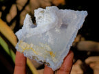 Natural Etched Blue Chalcedony Geodes x 6 From Nsanje, Malawi - Toprock Gemstones and Minerals 