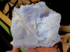 Natural Etched Blue Chalcedony Geodes x 6 From Nsanje, Malawi - Toprock Gemstones and Minerals 