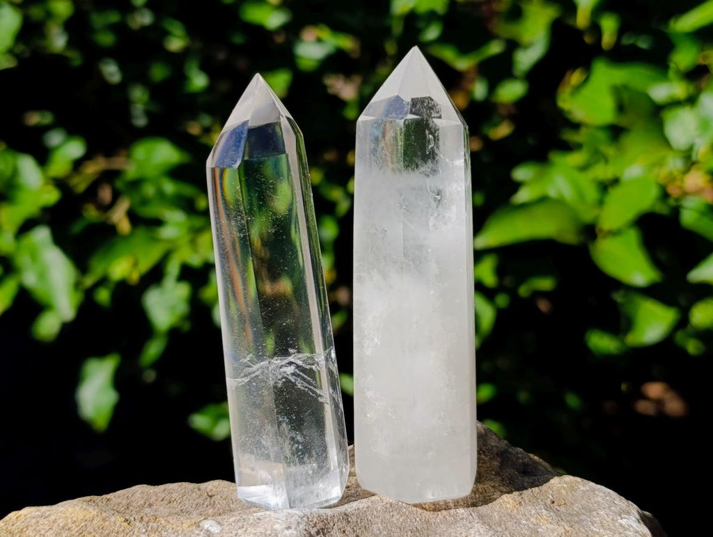 Polished Clear Quartz Crystals x 6 From Madagascar - Toprock Gemstones and Minerals 